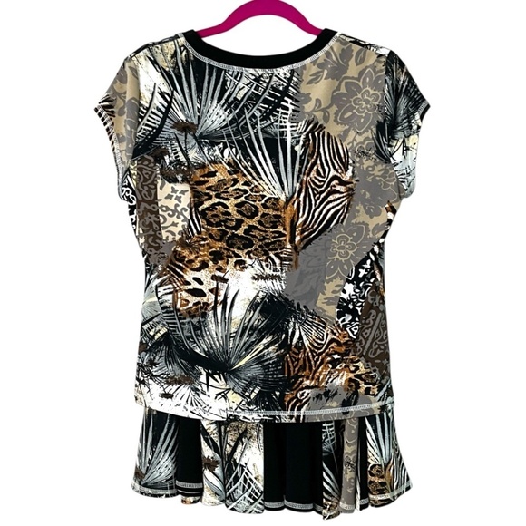 JOSEPH RIBKOFF 2 Piece Top and Skirt Set Zipper Front Top Pull On Skirt Sz 8-10 - Picture 4 of 13